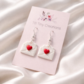 Heart Open Envelope Clay Earrings