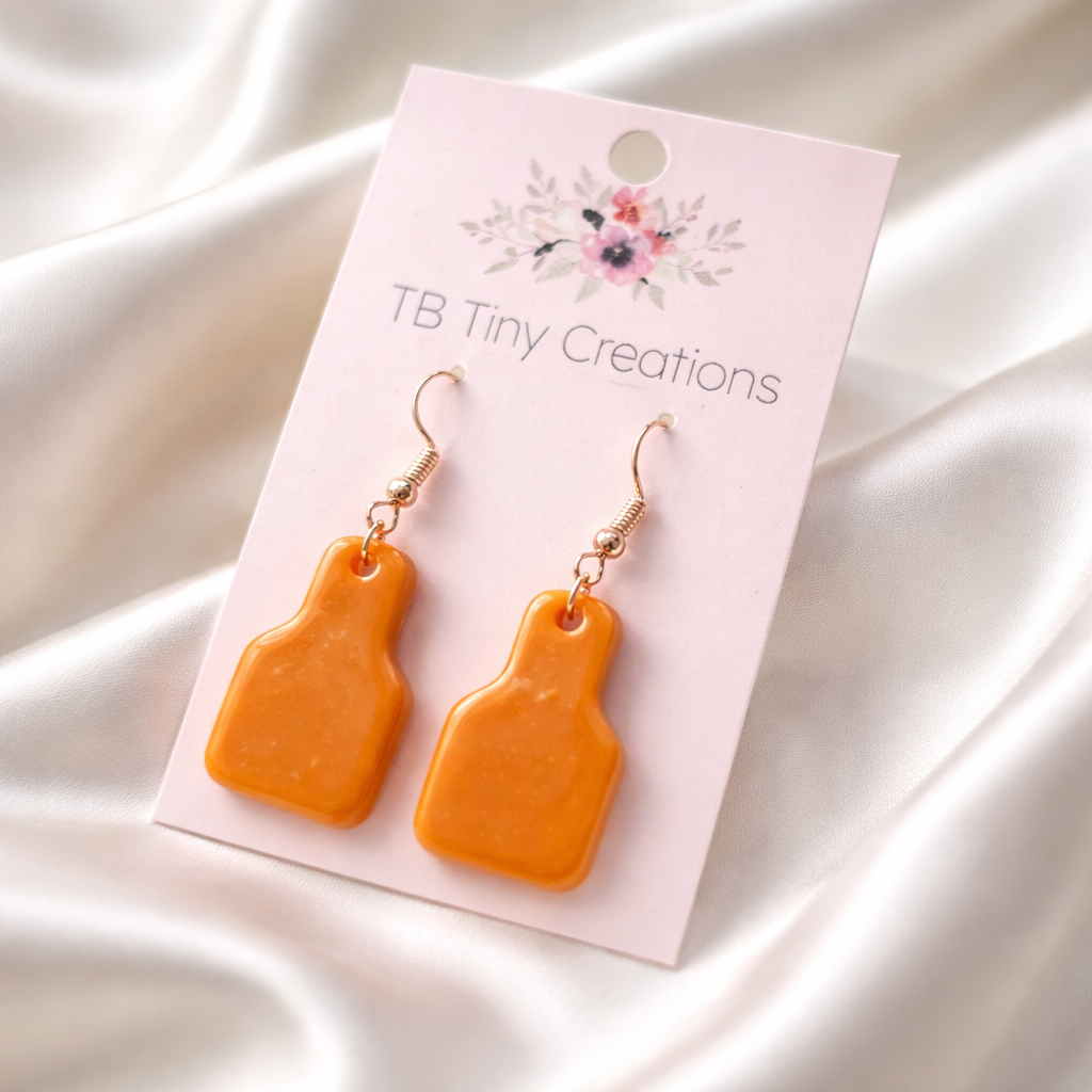 Ear Tag Clay Earrings