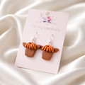 Highland Cow Clay Earrings