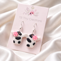 Holstein Cow (Large) Clay Earrings