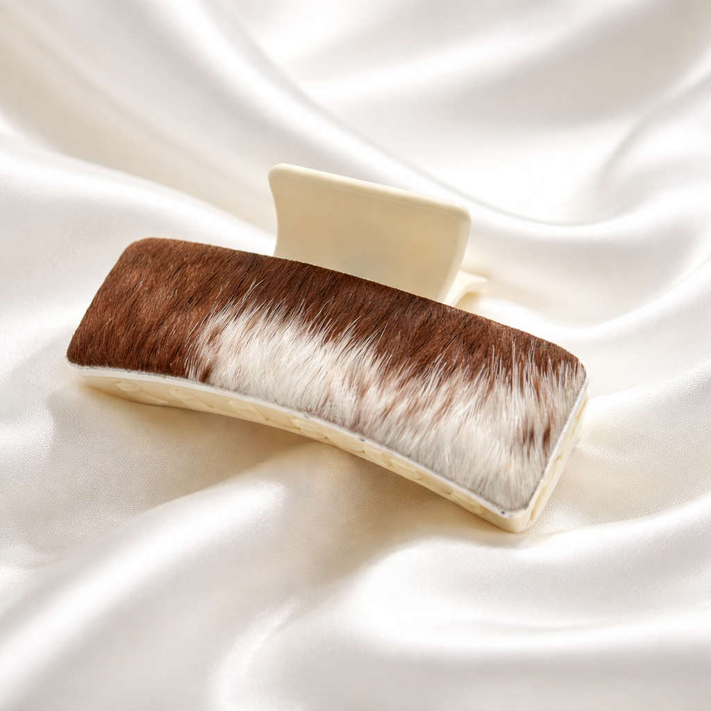 Cowhide Hair Claw Clips