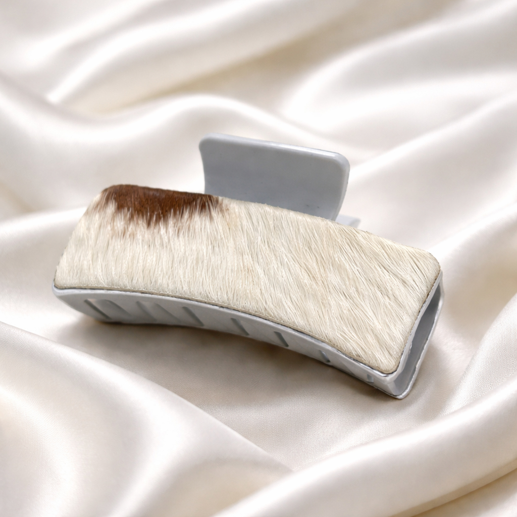 Cowhide Hair Claw Clips