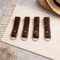 5" Dark Cowhide Keychains