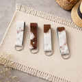 5" Roan Cowhide Keychains
