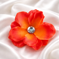 Orange Flower Hair Clip