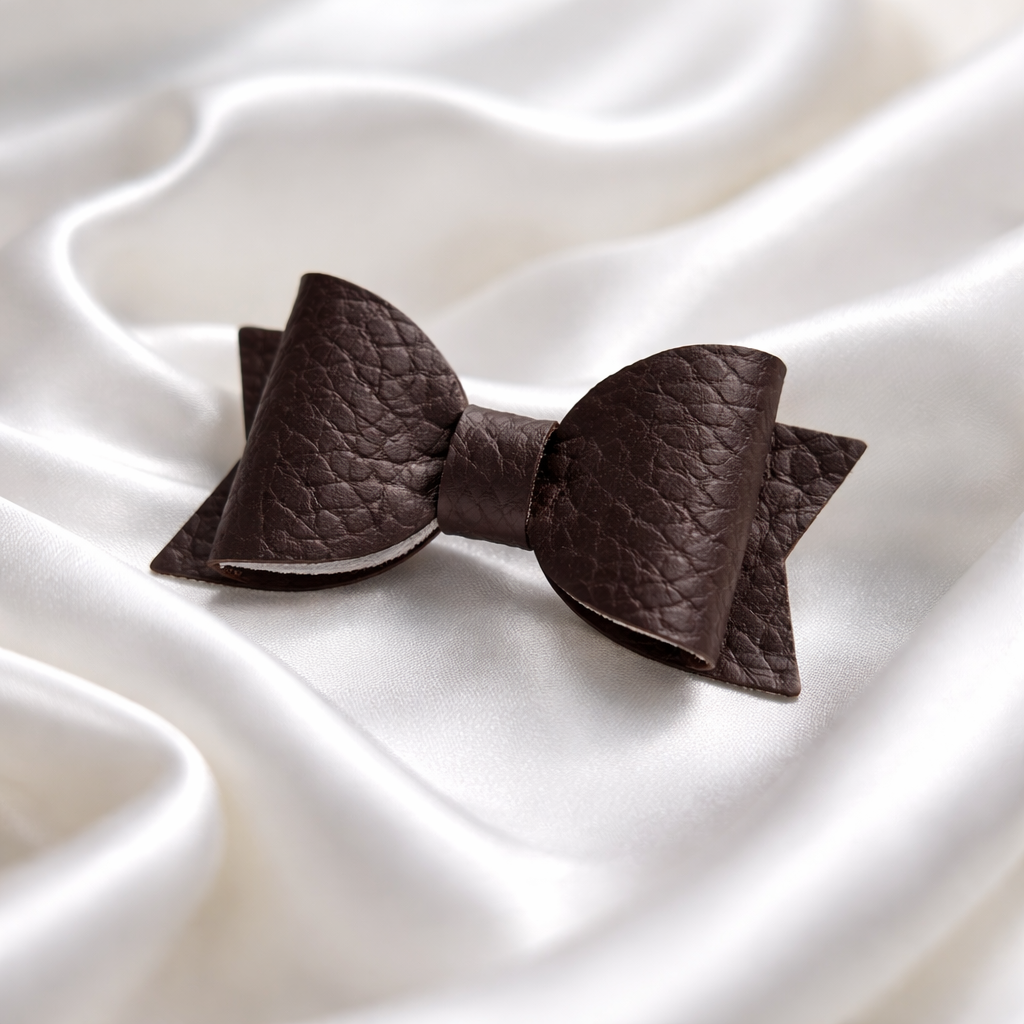 Single Faux Leather Bows