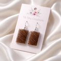 Square Cowhide Earrings