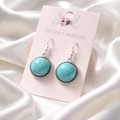 2cm Turquoise Charm Earrings