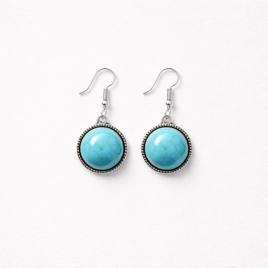 2cm Turquoise Charm Earrings