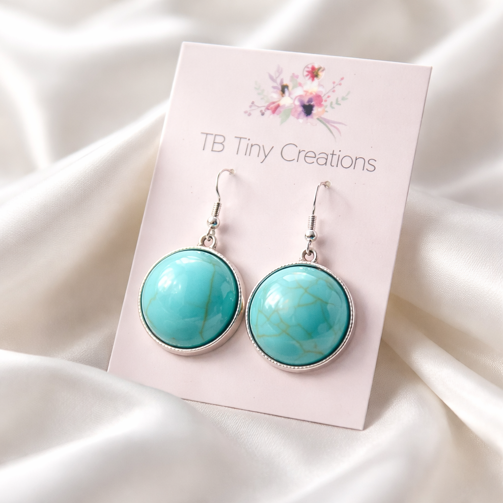 2.5cm Turquoise Charm Earrings