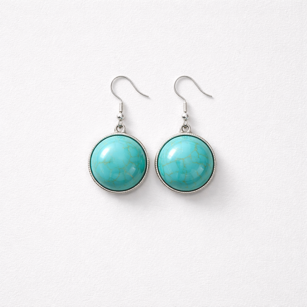 2.5cm Turquoise Charm Earrings