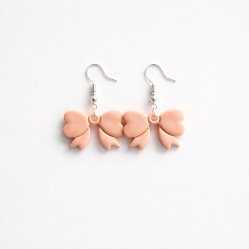 Bow Clay Earrings